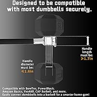 Vista 3 de Dumbbell Barbell Converter Bar Set, Adjustable Dumbbell Converter for Home Gym, Compatible with Most Dumbbells Including BowFlex, All-Steel Bar