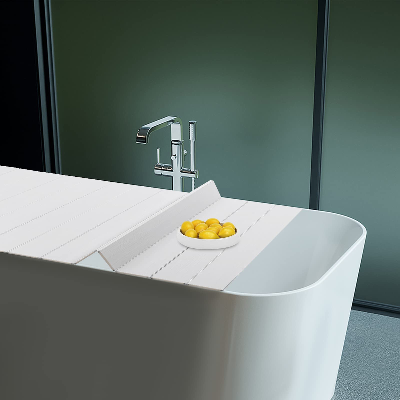 Badewanne Abdeckung, Wasserdicht Faltbare Lsolierung PVC Staubschutz Langlebige Lsolierplatte Badewannenabdeckung für Hause, Badezimmer SPA Erfahrung 70 x 170 x 0.65cm