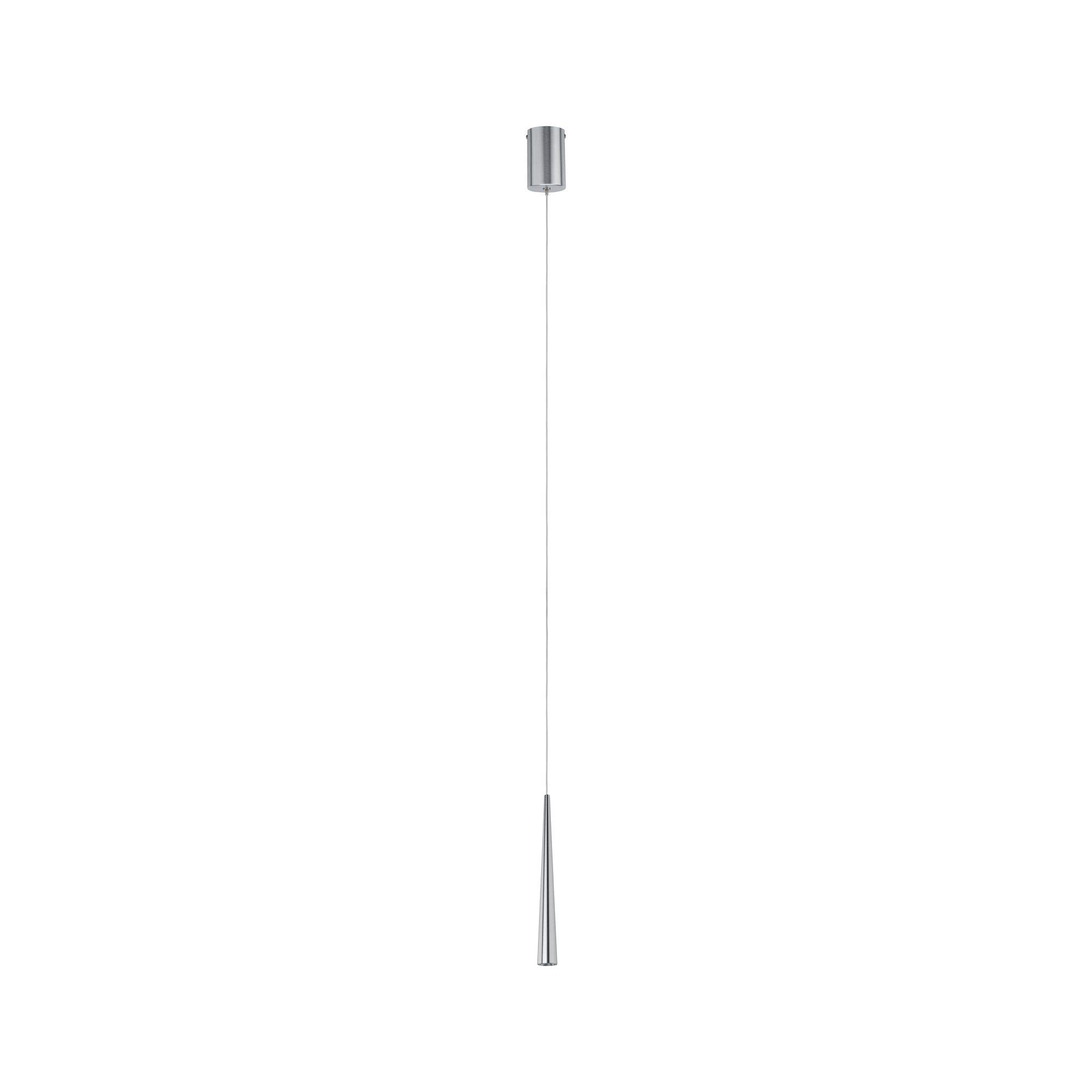 Paulmann 70929 luminaire en suspension LED Gutta incl. 1x7 watts lampe suspendue Alu brossé éclairage de plafond Métal Blanc chaud 2700 K