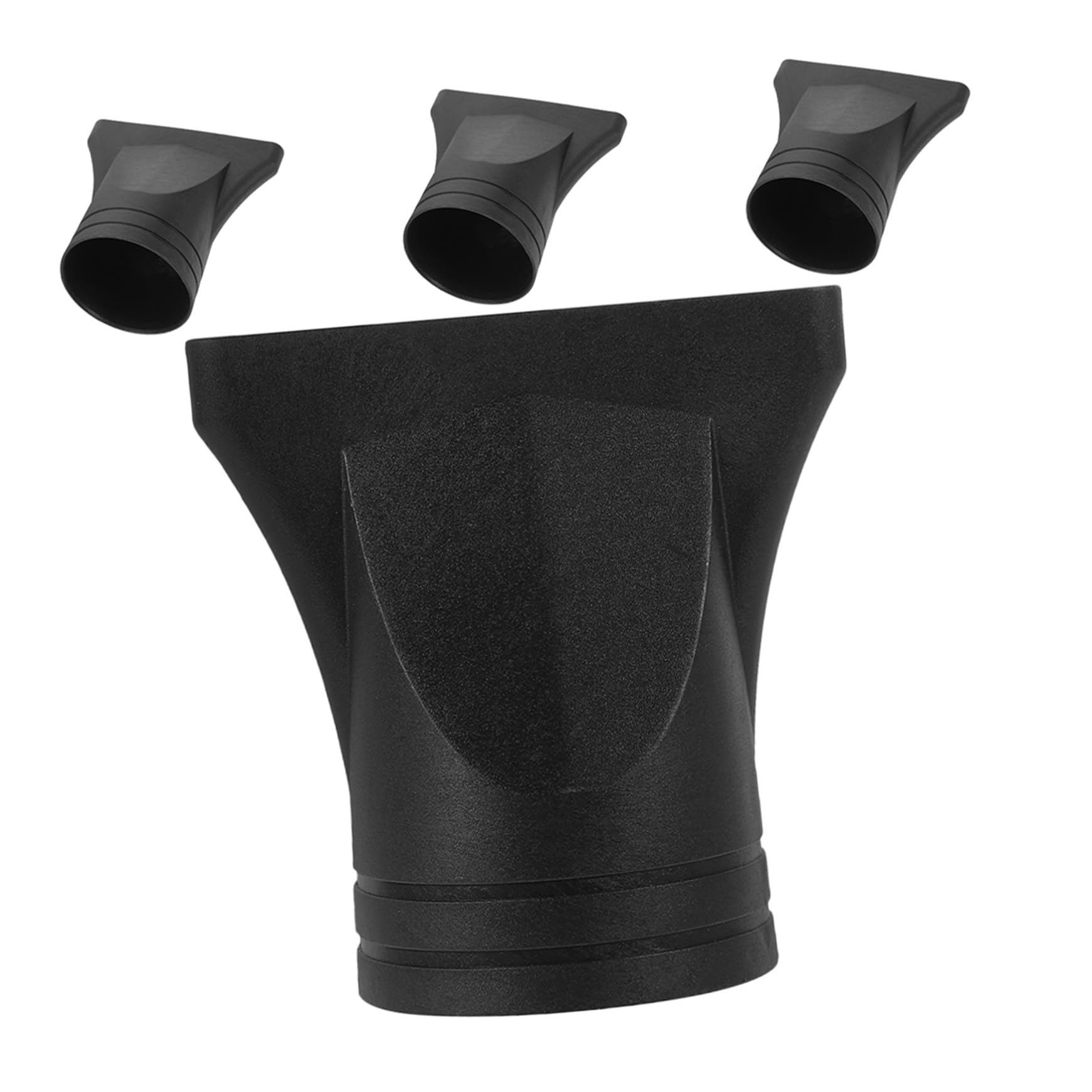 Boquilla para Secador de Pelo Negra, 4 Piezas, Plástico | Compatible Boquilla de 4 a 4, 8cm, Diseño de Precisión Versátil, Repuesto para Peinado