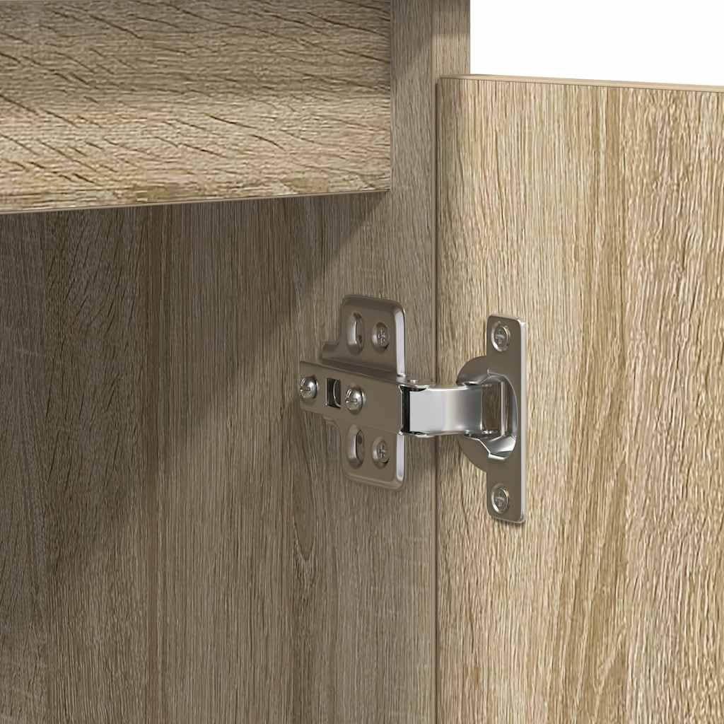 vidaXL Aparador con cajones Roble Sonoma 100,5x35x76 cm, Armario de almacenaje, Mueble aparador, Mueble de Pasillo, Mueble Buffet