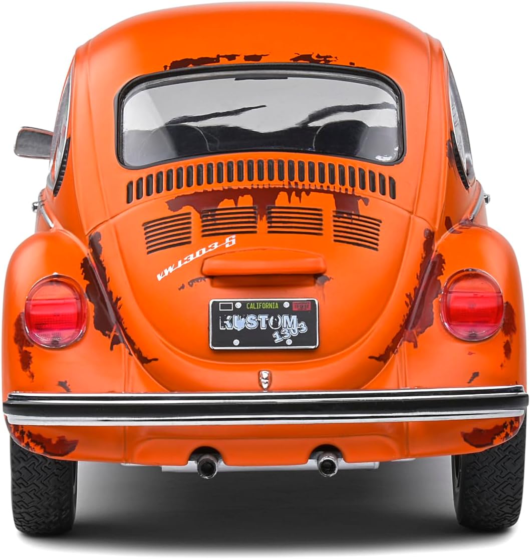 MODELLINO in Scala COMPATIBILE CON VW Beetle 1303 N.8 Jaeger Tribute 1974 Orange 1:18 SOLIDO SL1800518