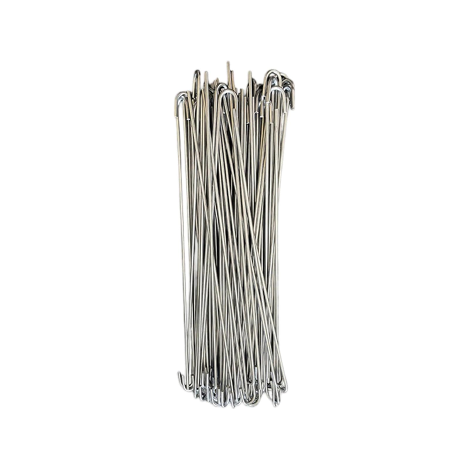 Ekoama 100Pcs Stainless Steel Chain Link Fence Ties For Garden Farm Garden Fence Reinforcement Hardware Accessories