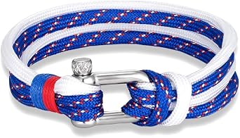 Shackle Bracelets Men Women Charm Nautical Survival Paracord Bracelet Campaing Sport Hooks Outdoor Style
