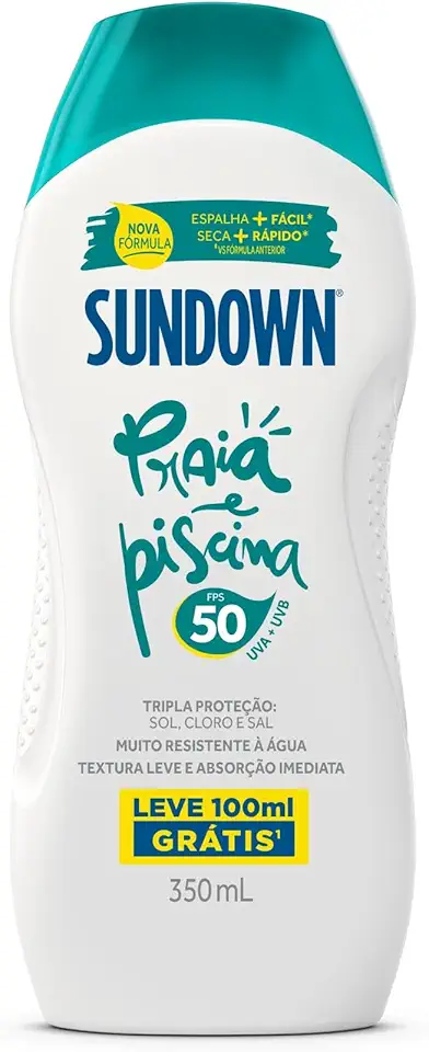 Sundown Protetor Solar Corporal Loção FPS 50, Pague 250ml e Leve 350ml