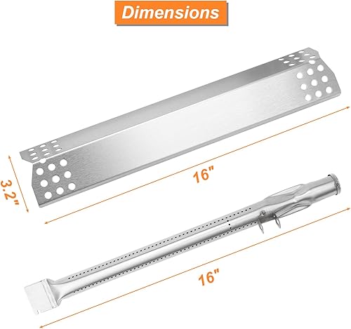 Miniatura 2 de Piezas de repuesto para parrilla Cuisinart GAS2456AS, GAS2556AS, GAS1456ASO, GAS1456BSO, GAS9456ASASO, GAS9556ASASO, GAS2420AS, quemador de
