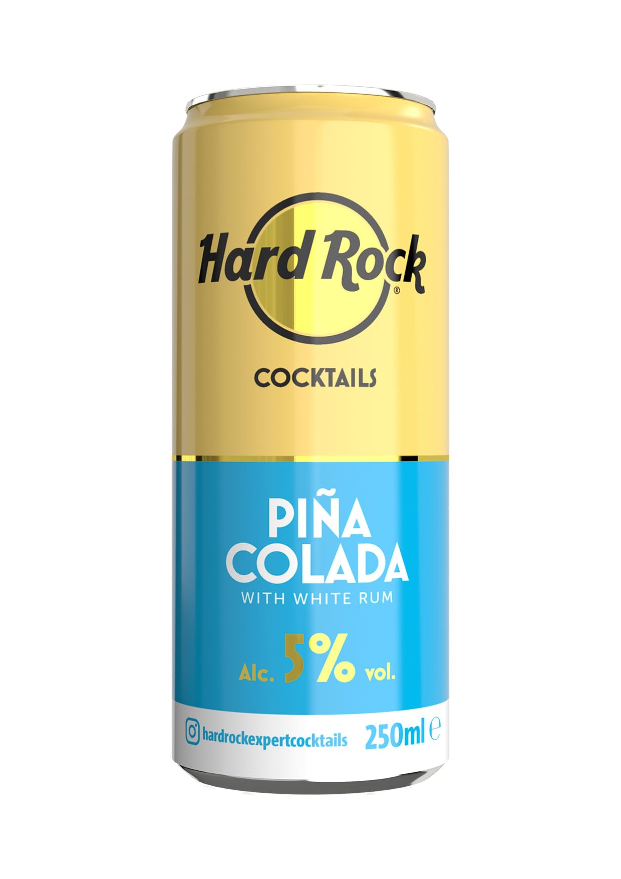12 x 250ml - HARD ROCK READY TO DRINK COCKTAIL PIÑA COLADA 250ML 5% - PACK 12 LATAS