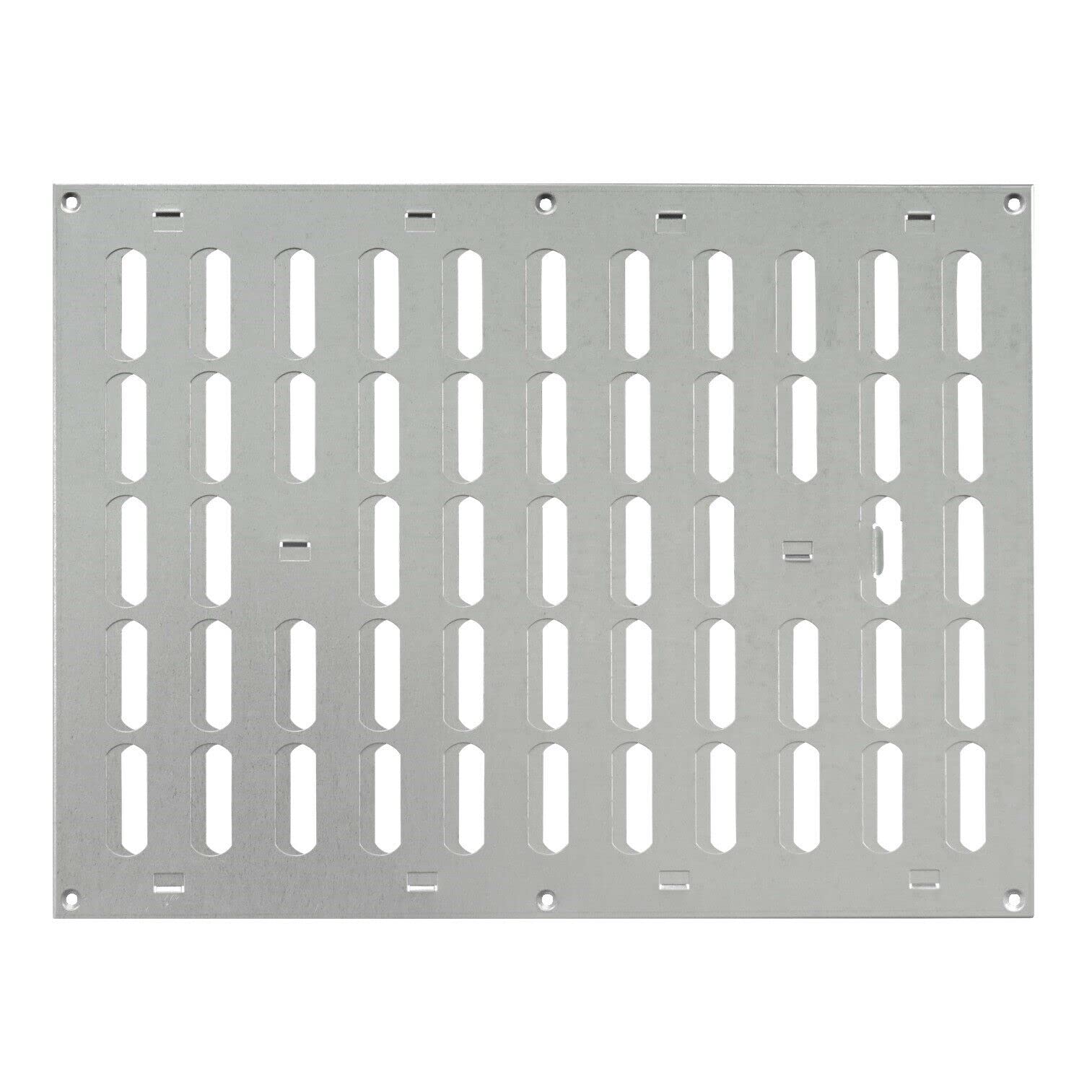 Prostko Ltd Silver Galvanised Steel Air Vent Grille/ 400Mm X 300Mm/ With Shutter Flat Duct Cover