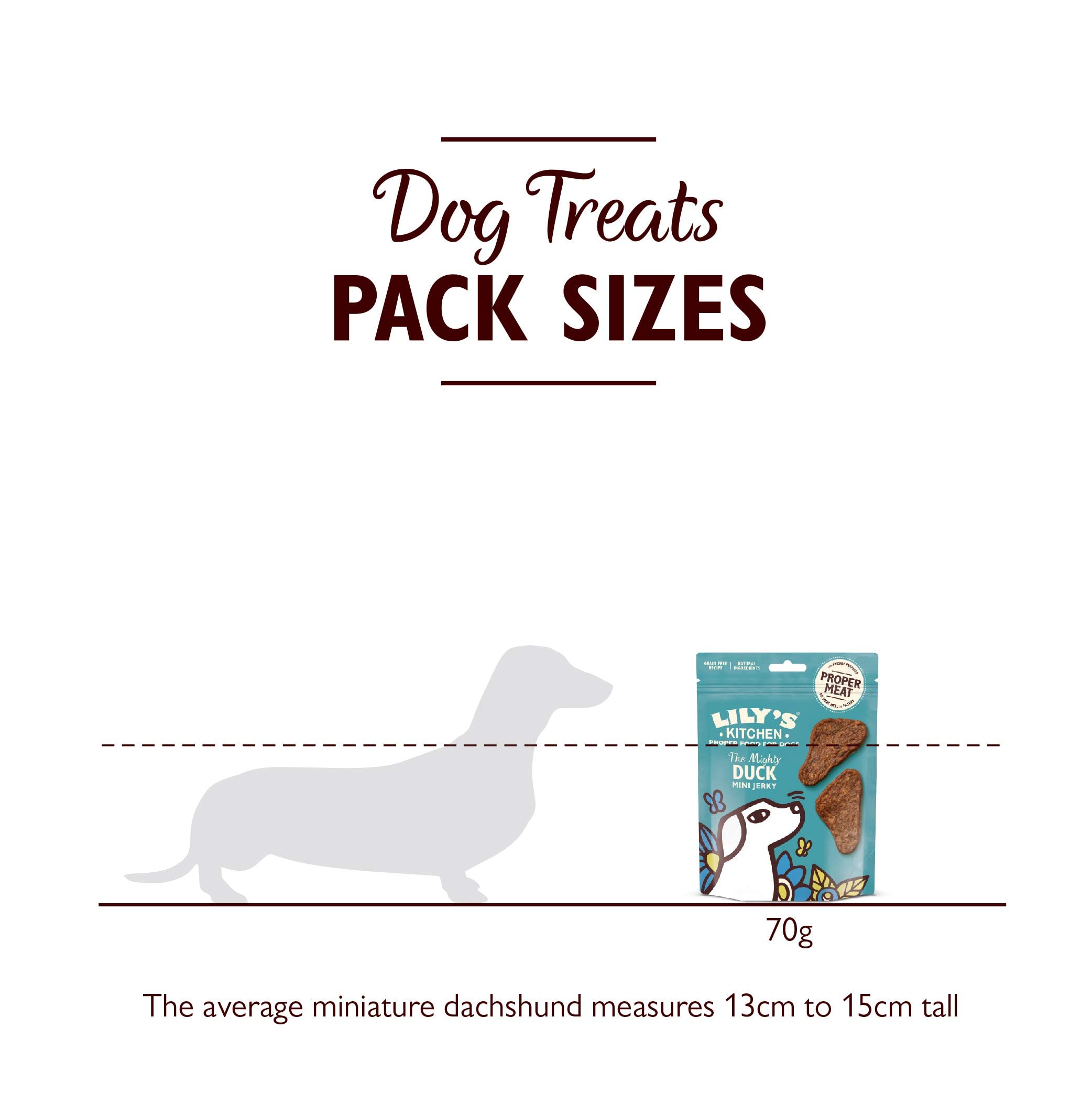 Lily's Kitchen Elaborado con ingredientes naturales paquete de golosinas para perros adultos la majestuosa minicecina de pato para perros pequeños, medianos y grandes 8 × 70g