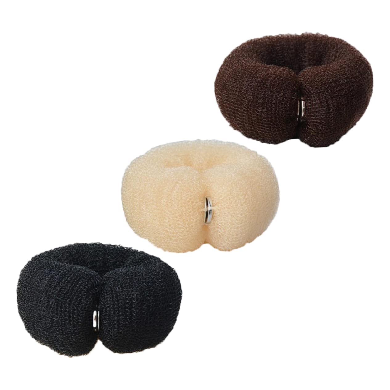 PartyKindom 6Pcs Hair Bun Maker for Elastic Hair Ties for Fluffy Elegant Hairstyles Easy to Use Donut Bun Shaper for Women for Home Salon Styling