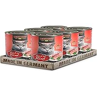 Leonardo Cibo umido [6x400g Ricco di manzo] | Cibo umido senza cereali per gatti |