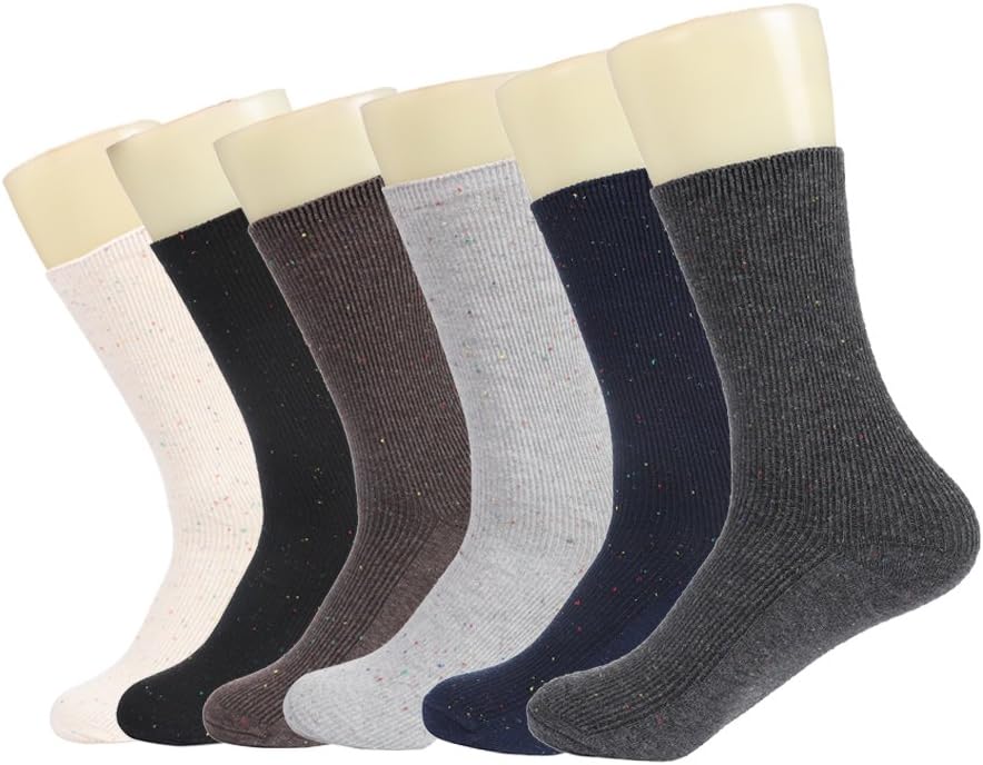 Joulli Women's Lightweight Knit Socks Casual Crew Socks 6 Pack