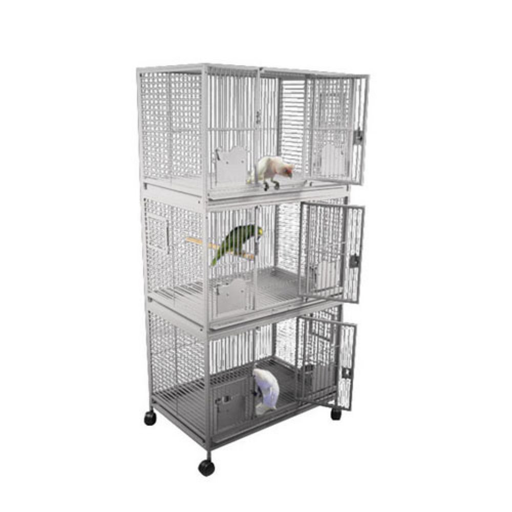 A&E Cage Co. Triple Stack Cage, 36"x24", Black (3624-3 Black)