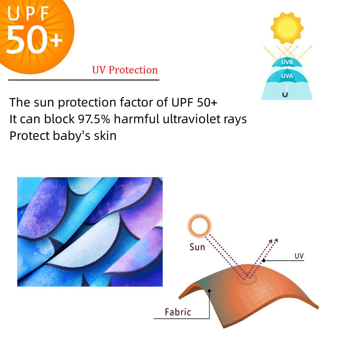 UMELOK Costume da bagno intero a maniche lunghe con protezione UV