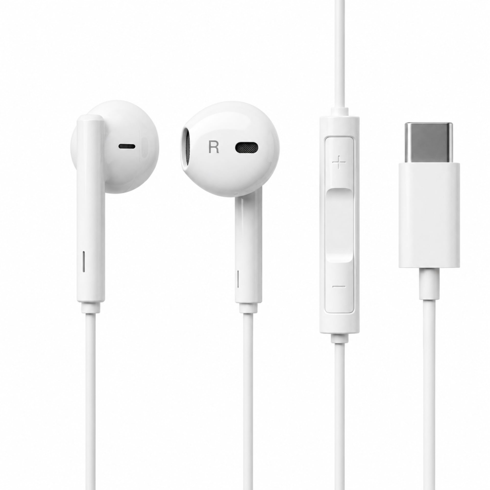 Umake USB Type-C Earphones with HD Microphone, Hi-Fi Stereo Sound, 14.2mm Dynamic Driver, Inline Controls, Ergonomic Design, Compatible with iPhone 16/15,Vivo, OnePlus & USB-C Phones (White)-image-31