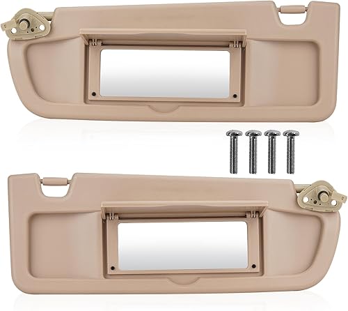 Miniatura 8 de Visera solar lateral del conductor y del pasajero derecho gris para Honda Civic EX LX Sedan SI Coupé 2006 2007 2008 2009 2010 2011 sin luz Sunvisor