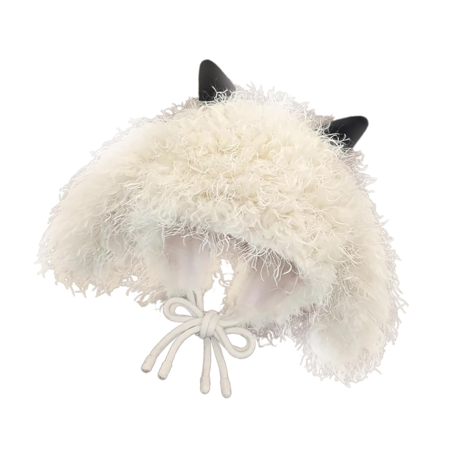 jiahesuw2 Lovely Ear Plush Hat for Adult with Ear Flap Warm Furry Ushanka Hat Fashion Winter Activity Hat Windproof Trapper Hat