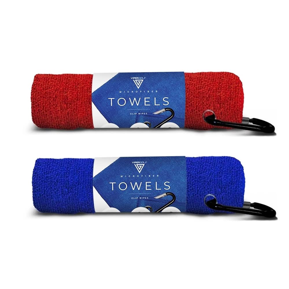 VIPERGOLF Microfiber Quick Dry Sports Towel with Clip, Odor-Free Mega Absorbent Fiber 40 cm X 60 cm Fast Drying, Men & Women Small Workout Gear for Body Sweat, Golfing, Travel Towels (Pack Of 2 Combo) (B09NVSGC3S) Amazon Price History, Amazon Price Tracker