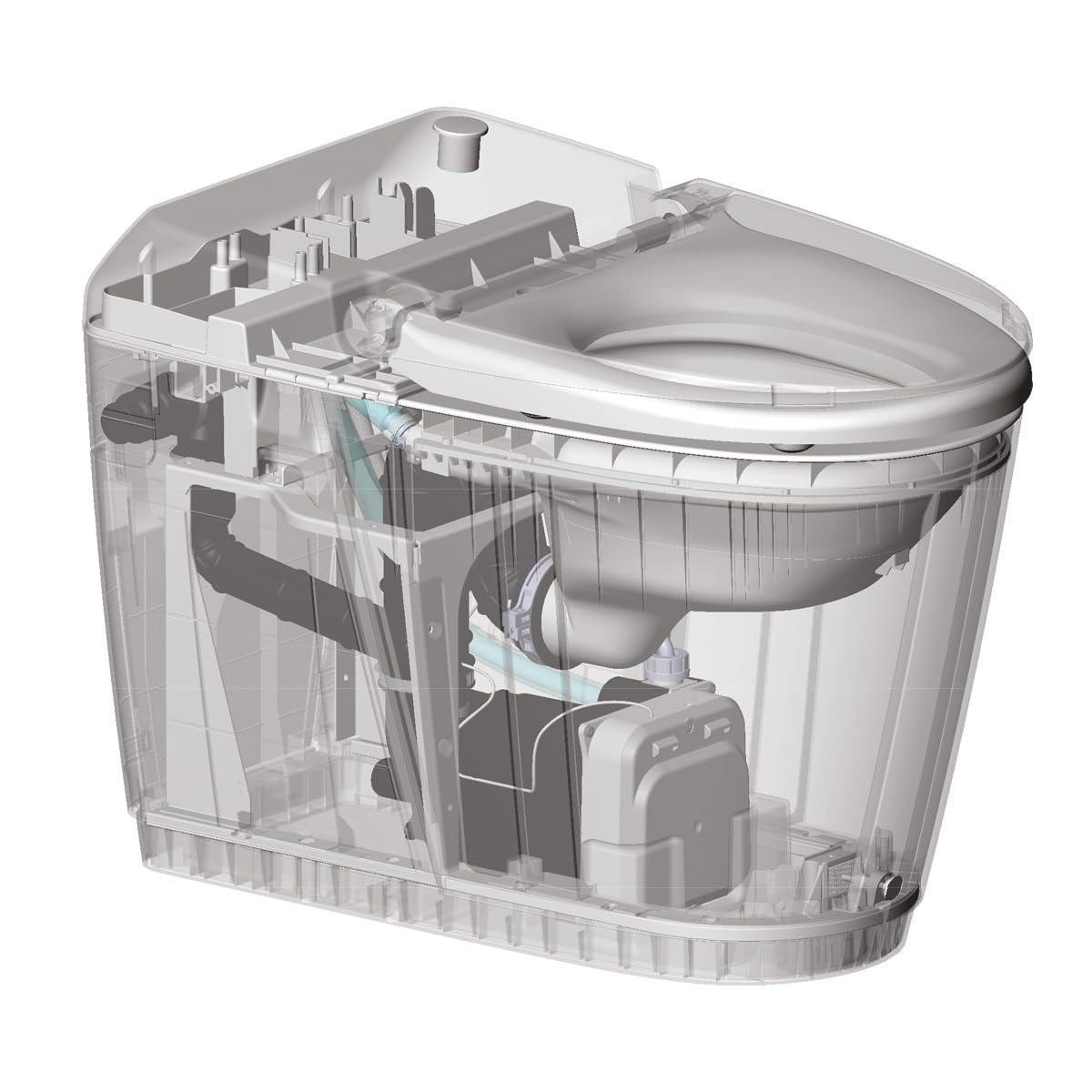SFA - WC Broyeur Sanismart - 51 dB - Ultra Léger - Design Moderne - Chasse Eco+ - Matériau Hygiénique - Cuvette Sans Bride - Entretien Simple - 39,4 x 71,9 x 51,6 cm - 550 W - Made In France - 17,5 kg