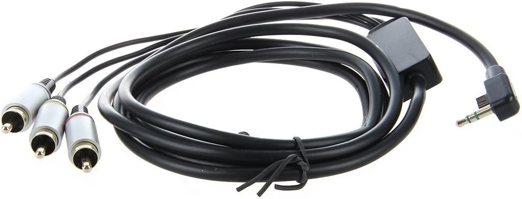 SODIAL(R) AV VIDEO RCA CABLE Compatible with SONY PSP SLIM LITE 2000/3000
