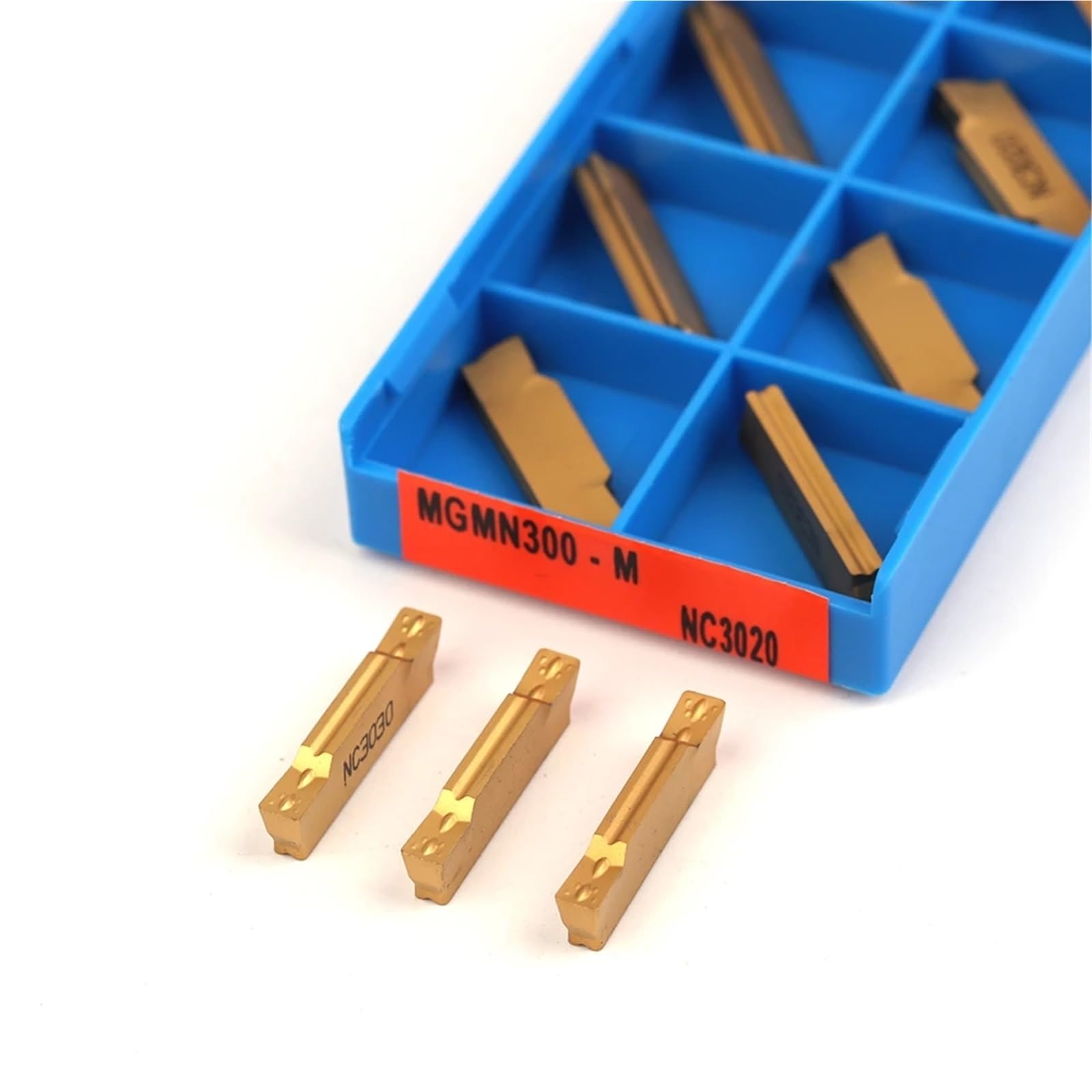 plaquita de torneado, 10 piezas MGMN150 MGMN200 MGMN300 MGMN400 NC3020 NC3030 PC9030, herramienta de ranurado CNC carburo, herramientas torno for torneado metal(MGMN300 M NC3030)