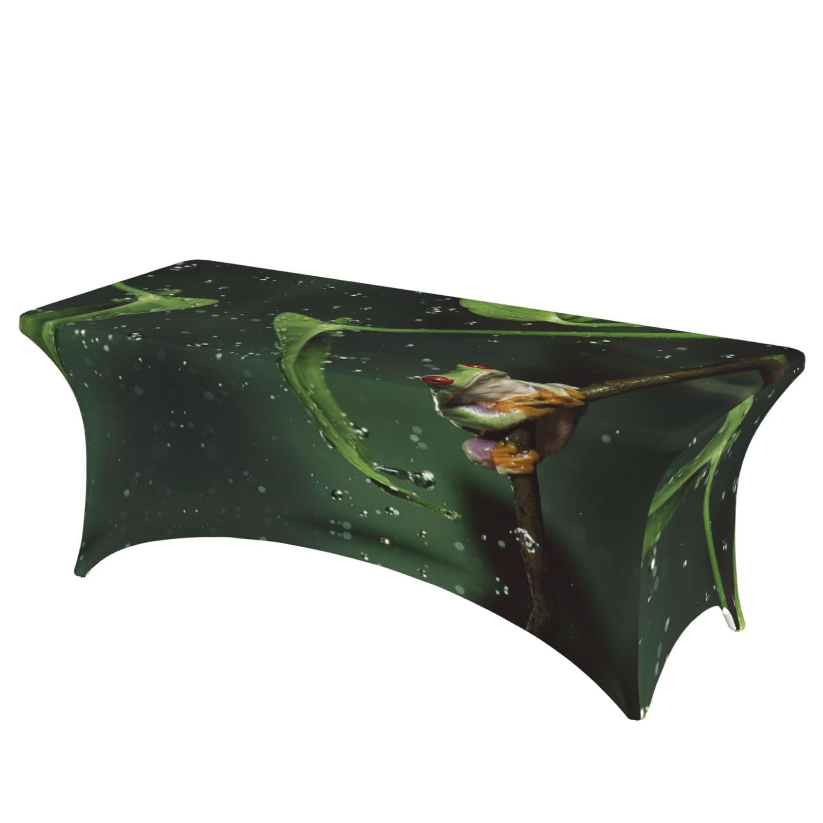 ERCgad Peace Tree Frog Print Rectangular Tablecloth Dining Banquet Party Events Home Celebration Table Cover