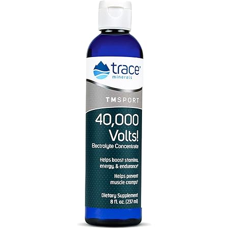 Trace Minerals – 40,000 Volts! (8oz) | Liquid Electrolyte Concentrate Drops | Relief of Dehydration, Leg & Muscle Cramps | Energy Support with Magnesium, Potassium, Sulfate, Boron & Trace Minerals