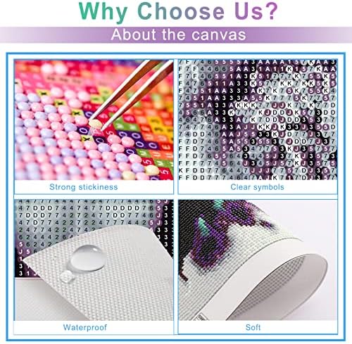 MXJSUA DIY 5D Diamond Painting Kits for Adults Maleficent Fassen Round Full Drill Halloween Diamond Art Kits for Kids Gem Art Painting Craft Canvas Diamond Art for Home Wall Art Decor 30X40cm