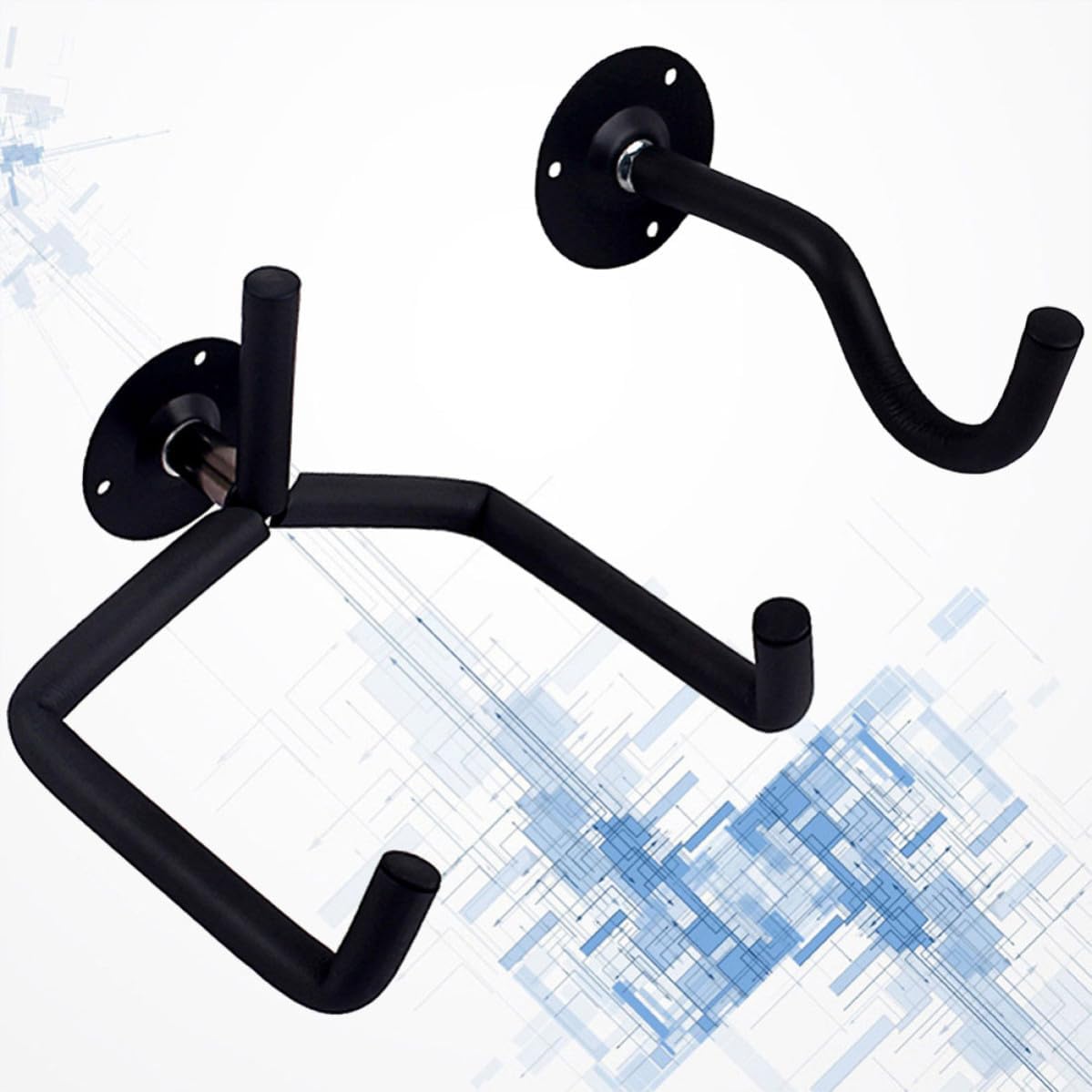 COLLBATH Metal Wall Mount Guitar Hanger Hooks in Your Room or Shop 2pcs for Holding String Instruments and Guitars Instruments Front Display
