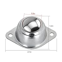 Vista 2 de 16 rodamientos de transferencia de bolas de rodillo de 3/4 pulgadas, unidad de transferencia de bola redonda de acero al carbono montada en brida