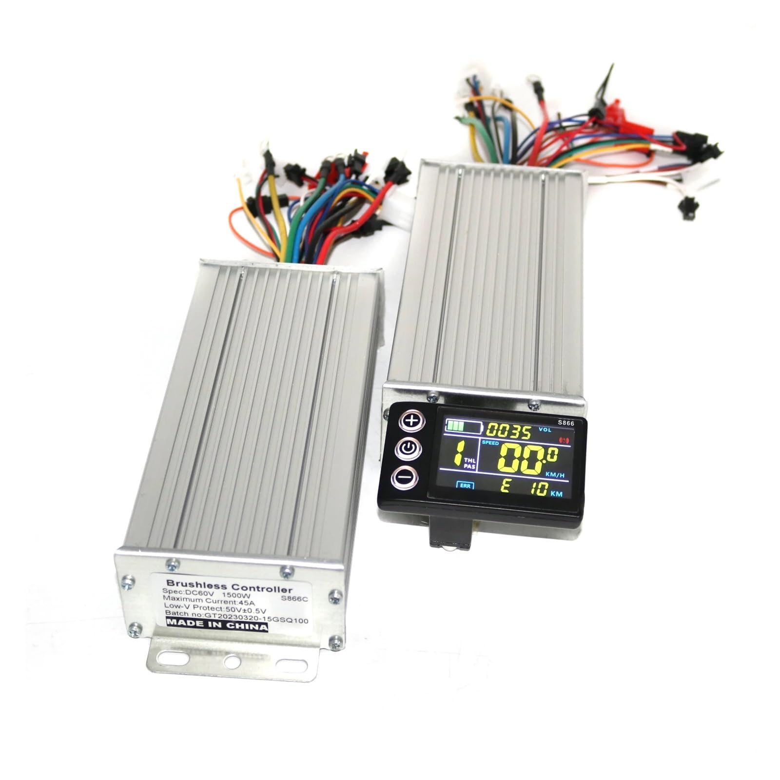 Sterownik silnika pojazdu elektrycznego, podwójny napęd 48 V/60 V, 1500 W, BLDC, kontroler do skutera elektrycznego, rower elektryczny, 2 szt. bezszczotkowy sterownik prędkości i 1 szt. S866