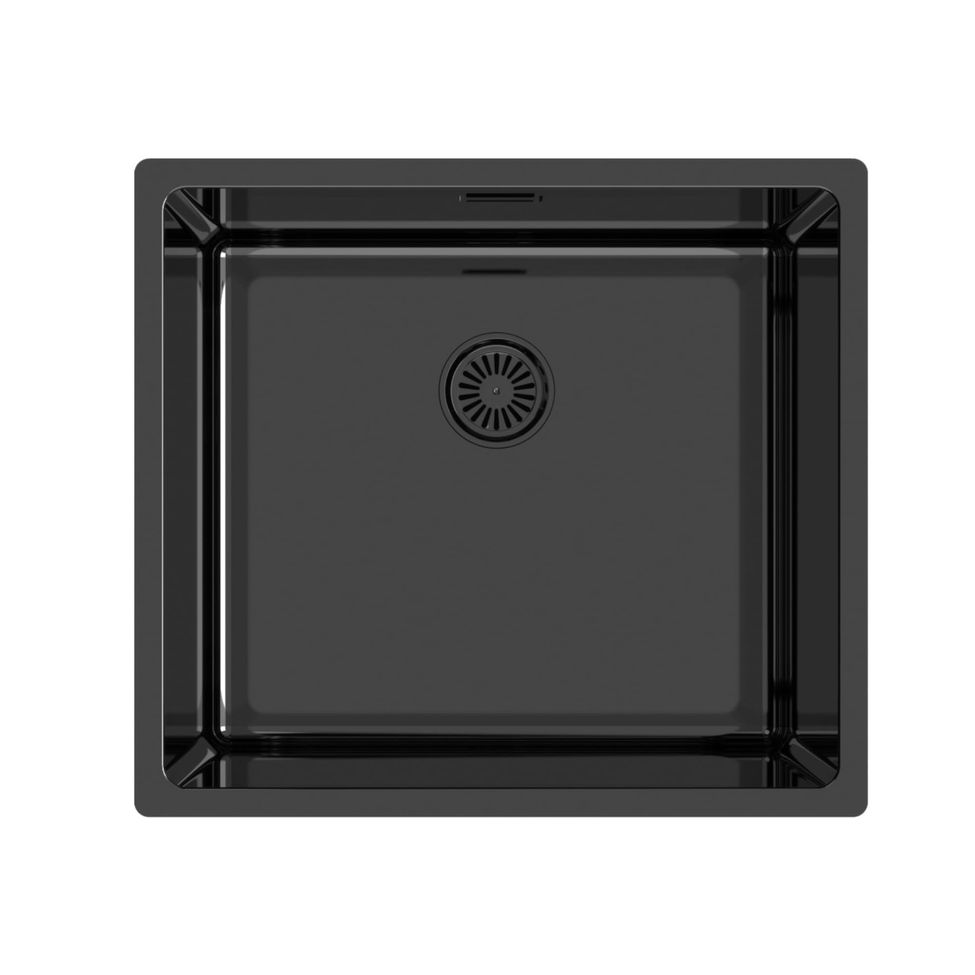 Edesa Fregadero Cocina Bajo Encimera 1 Cubeta Cuadrada FUJI BE 45X40 cm Acero Inoxidable Profundidad 18 cm Fondo Absorbente Accesorios Incluidos Color negro