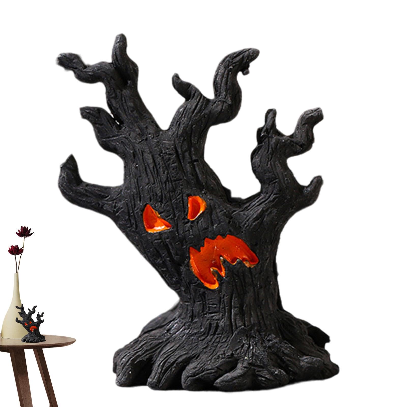 Amazon.co.jp: 木の顔の装飾、ハロウィーンの木の樹皮の顔 | リアルな