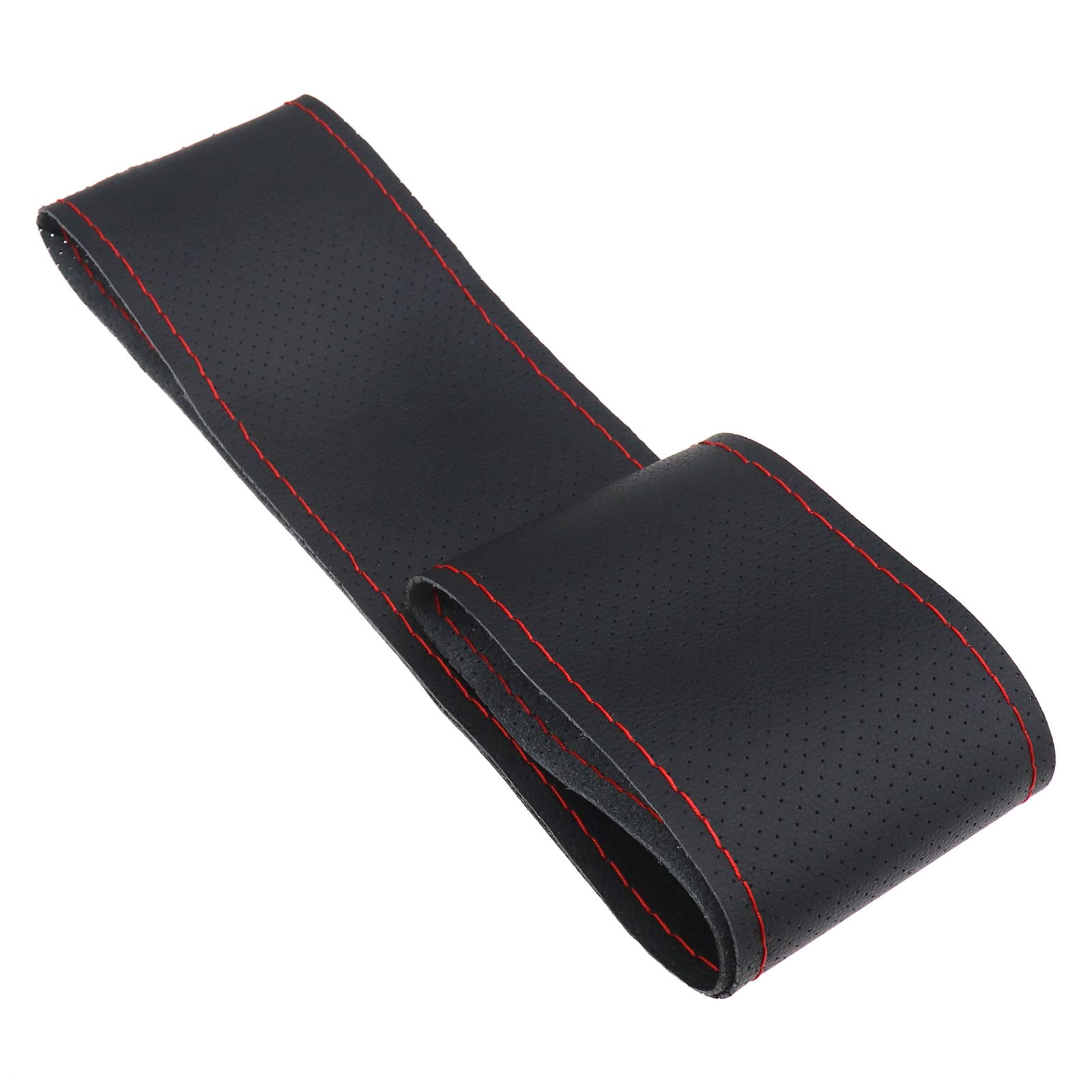 Couvre Volant Camion, Couvre Volant Cuir A Coudre, 45Cm, Respirant Et Antidérapant, Rouge[m4458