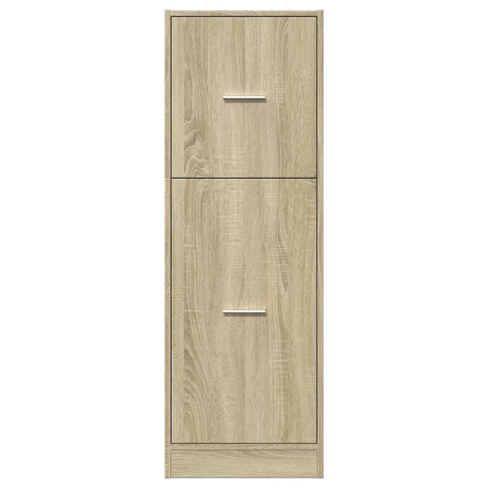Armadietto per farmacie, in legno, 40 x 41 x 118 cm, in rovere Sonoma, con 3 cassetti, salvaspazio e versatile
