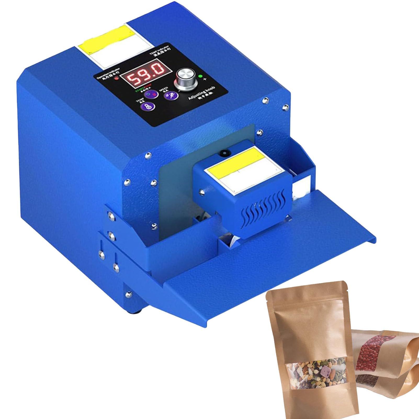 Macchina termosaldatrice Automatica per Sacchetti di plastica, saldatrice a Nastro Continuo, Macchina per imballaggio Automatico, 5 m/min
