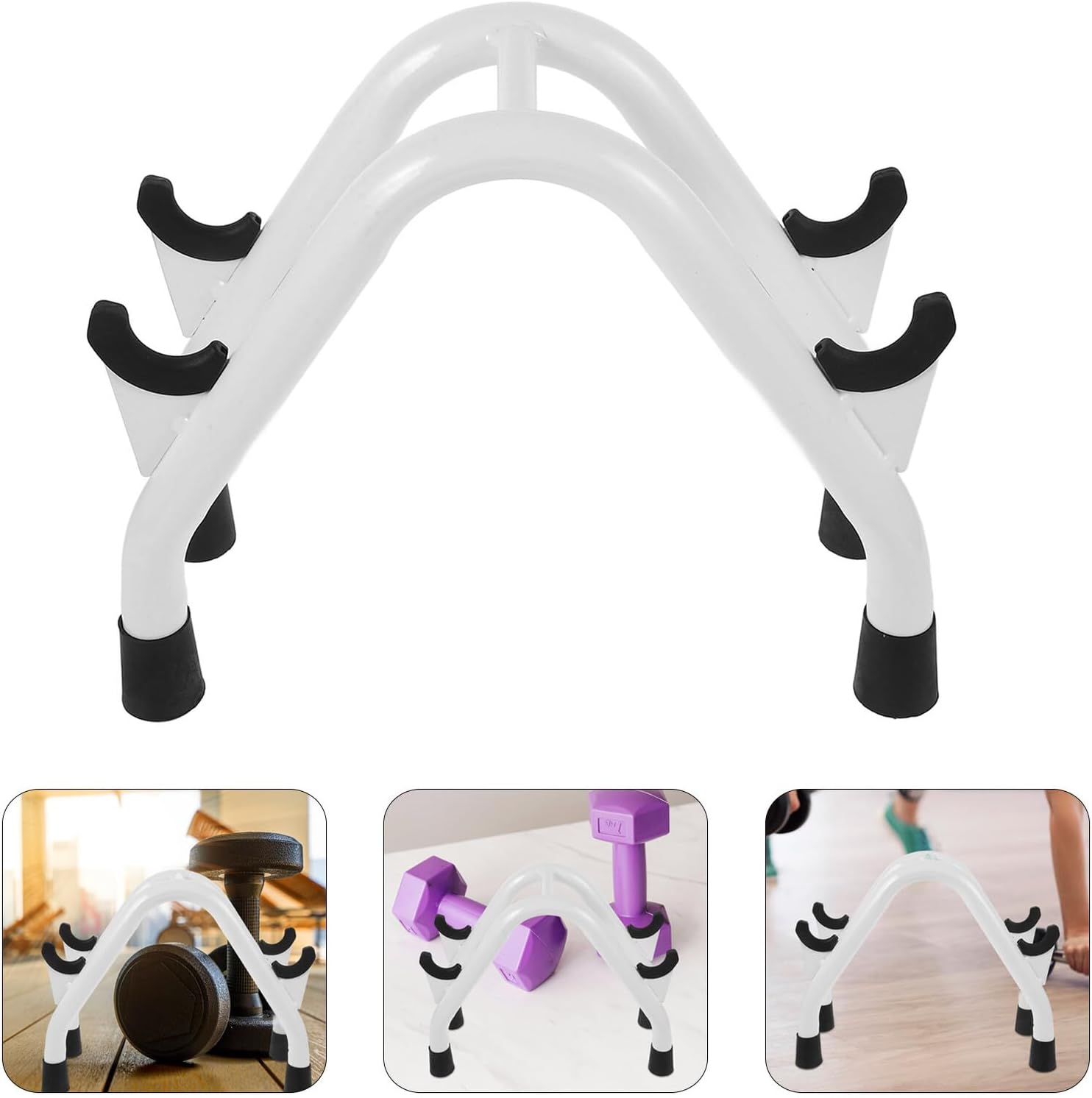 Alipis Iron Dumbbell Rack for Home Gym Fitness Equipment Lightweight Wear-resistant Dumbbell Storage Stand with Design Weight Holder for Strength Training Organization