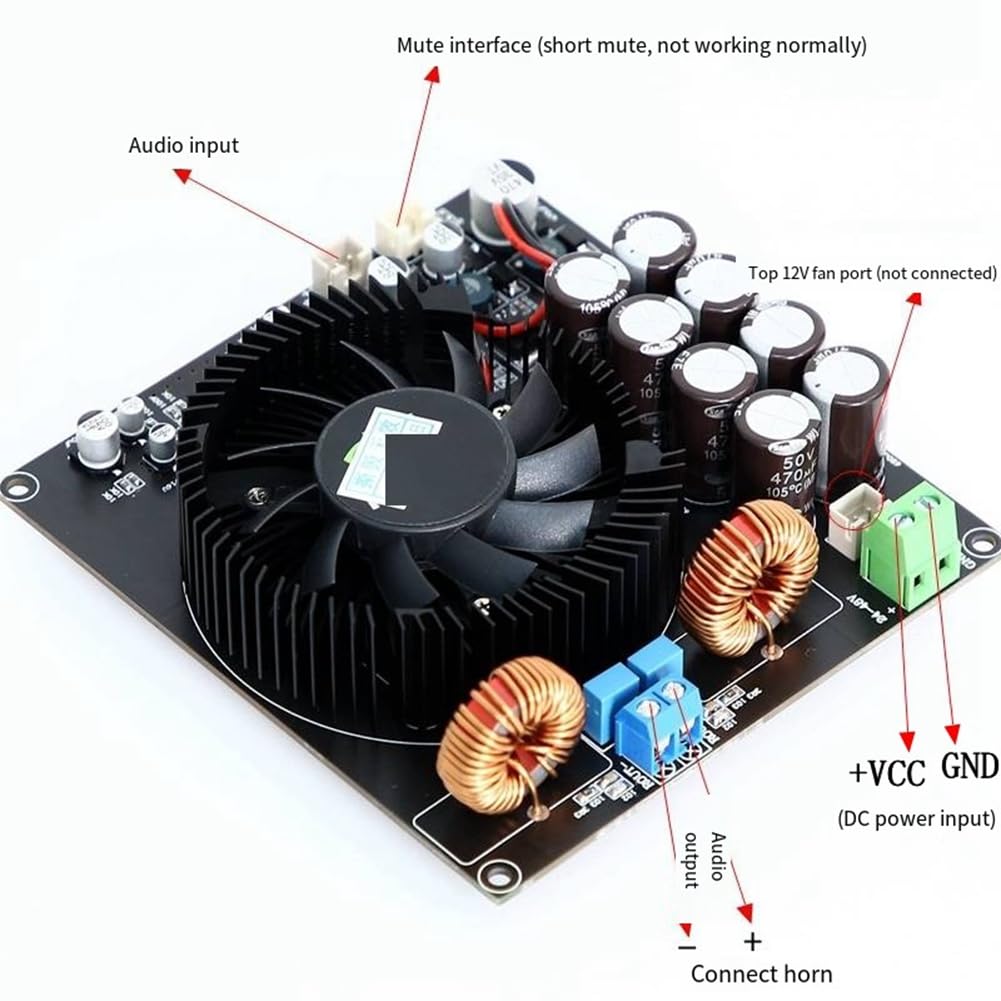 600 W TPA3255D wzmacniacz płyta audio klasa D mono wzmacniacze dźwięku głośnik domowy wzmacniacz audio z grzejnikiem