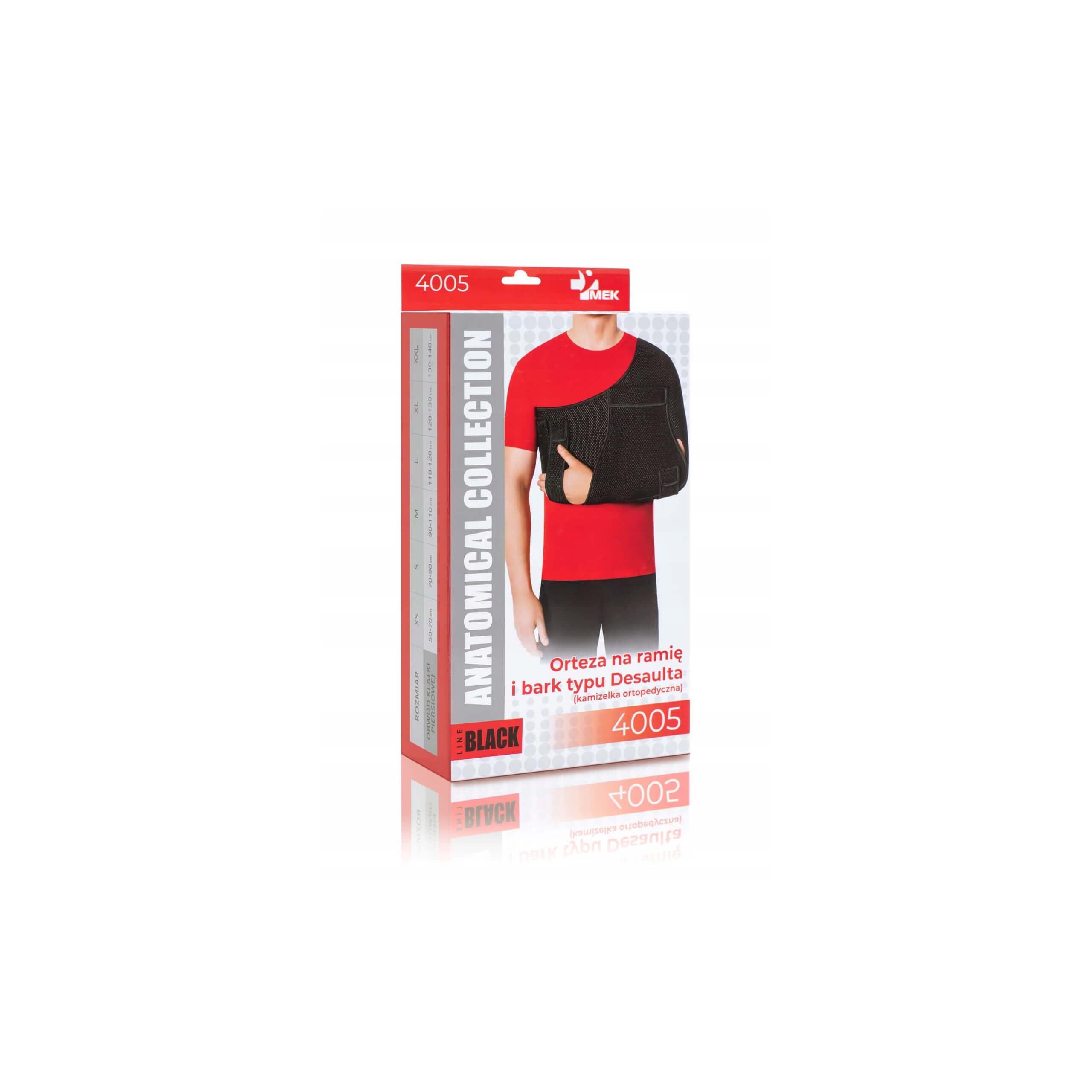MEK Schulterbandage & Armschlinge (Gilchristverband) - Medizinprodukt aus der EU - Schulter Immobilisator zur Ruhigstellung bei Luxation, OP & Bruch - Links & Rechts, Damen/Herren, 4005 Schwarz (S)