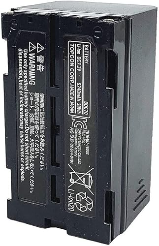 Miniatura 2 de EVASEN - Batería de iones de litio SOKKIA TOP-CON BDC70 de 7.2 V 5240 mAh para estación total y GPS