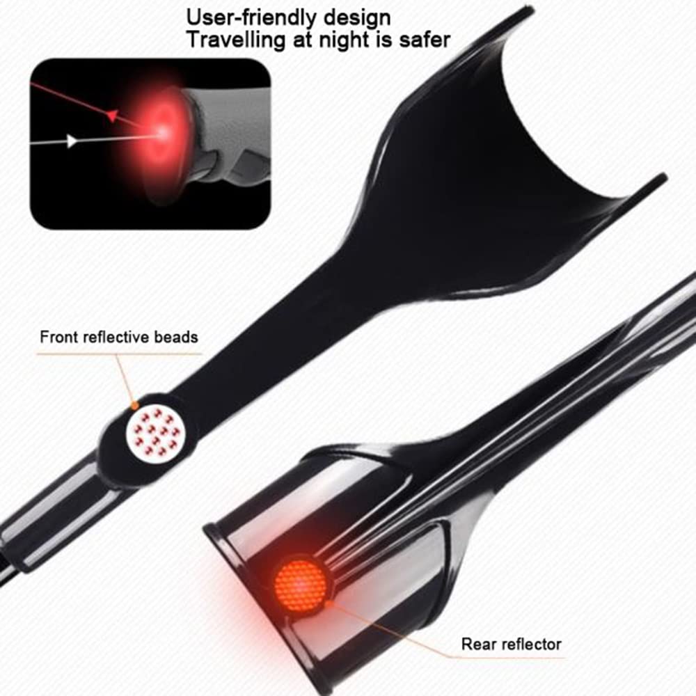 KADEUX Muletas De Antebrazo Plegables para Adultos, Muletas De Brazo Portátiles, Andador De Aluminio, Muletas De Viaje para Hombres Y Mujeres Muletas De Codo Plegables para Hombres Y Mujeres (Color :