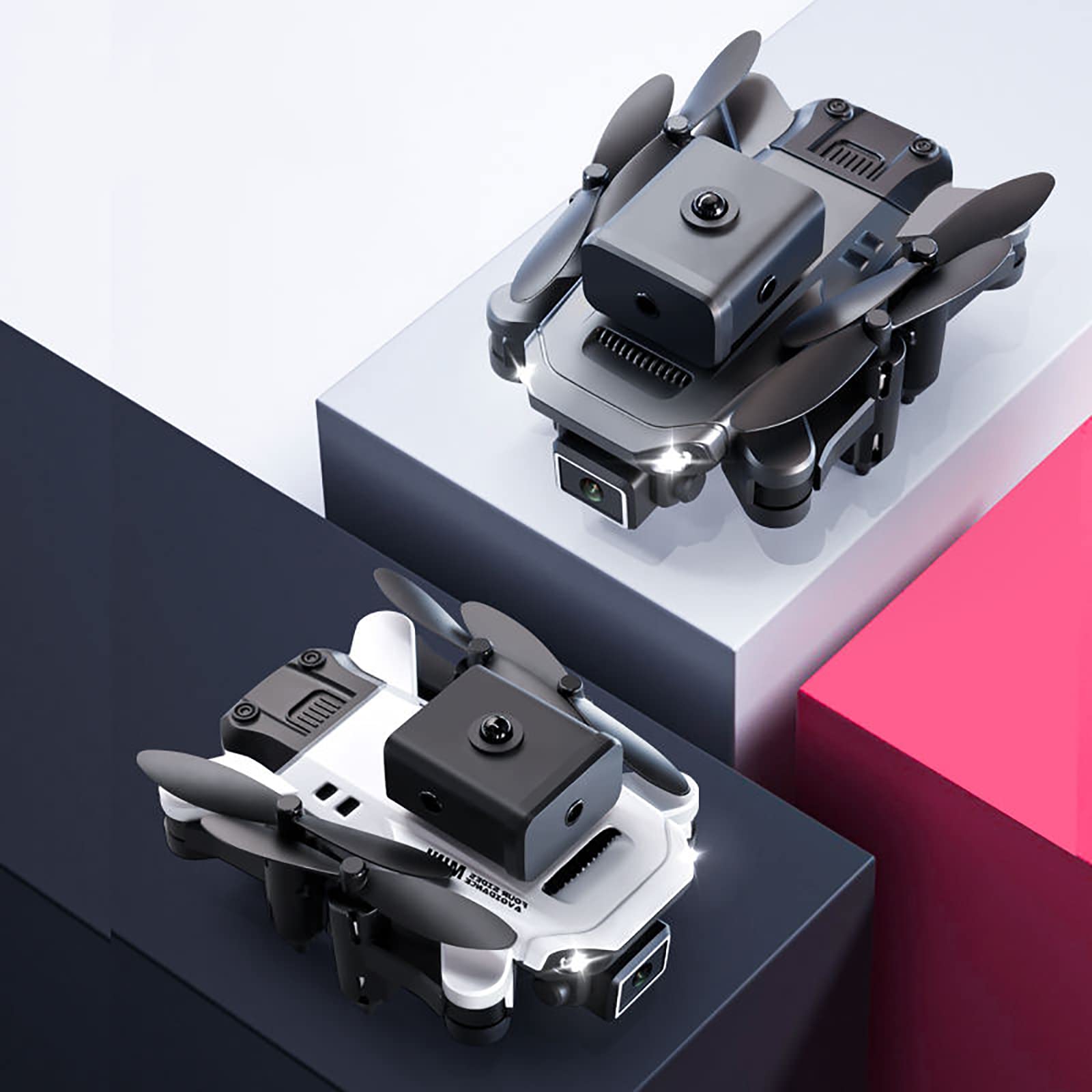 Mini Zdalnie Sterowany Dron, Zdalnie Sterowany Quadkopter, Z Podwójną Kamerą 4K HD, Lotem Po Trajektorii I Trybem Bezgłowym, 50-krotny Zoom, Dla Chłopców I Dziewcząt