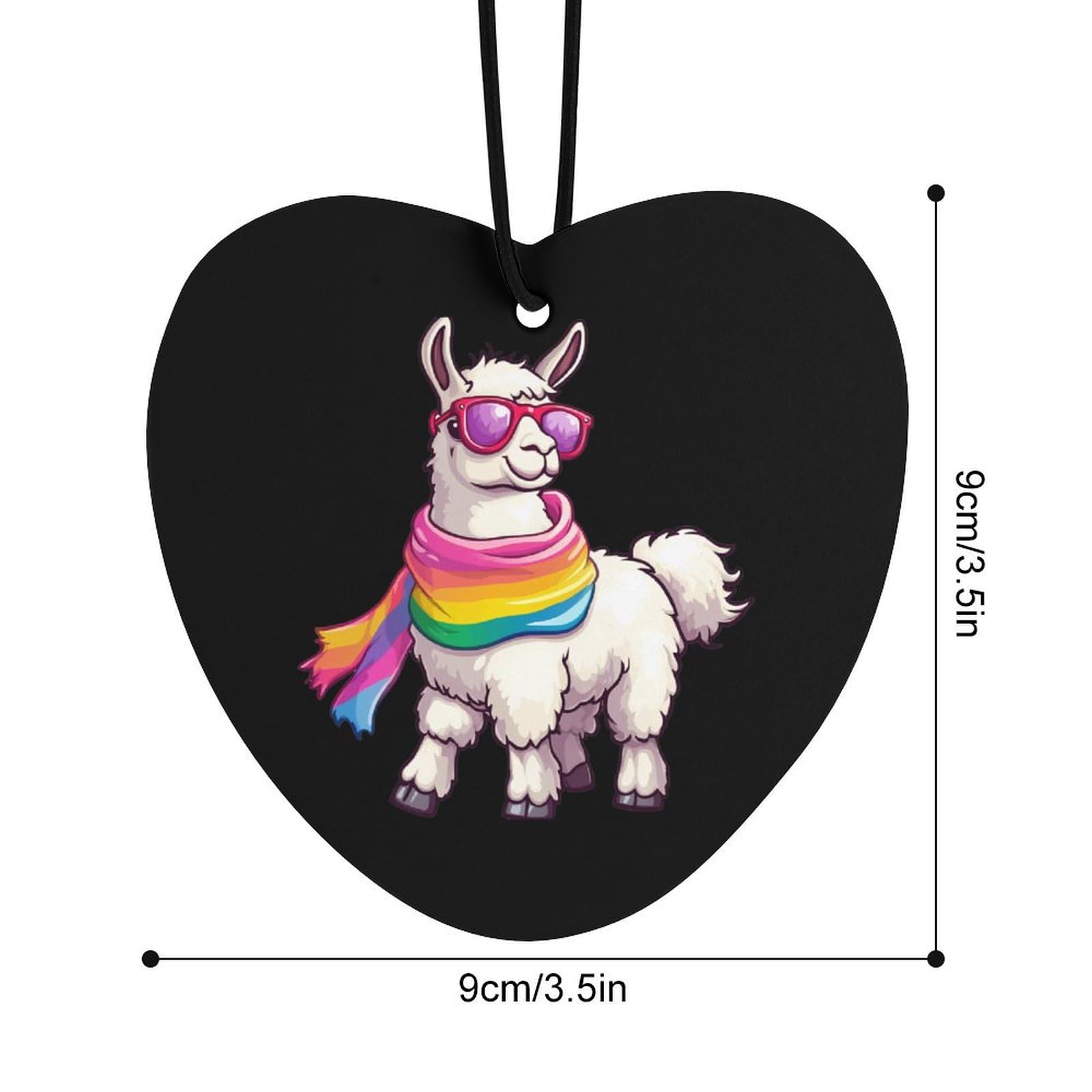 Cute Llama Car Air Freshener Hanging Aromatherapy Tablets for Car Accessories Love form