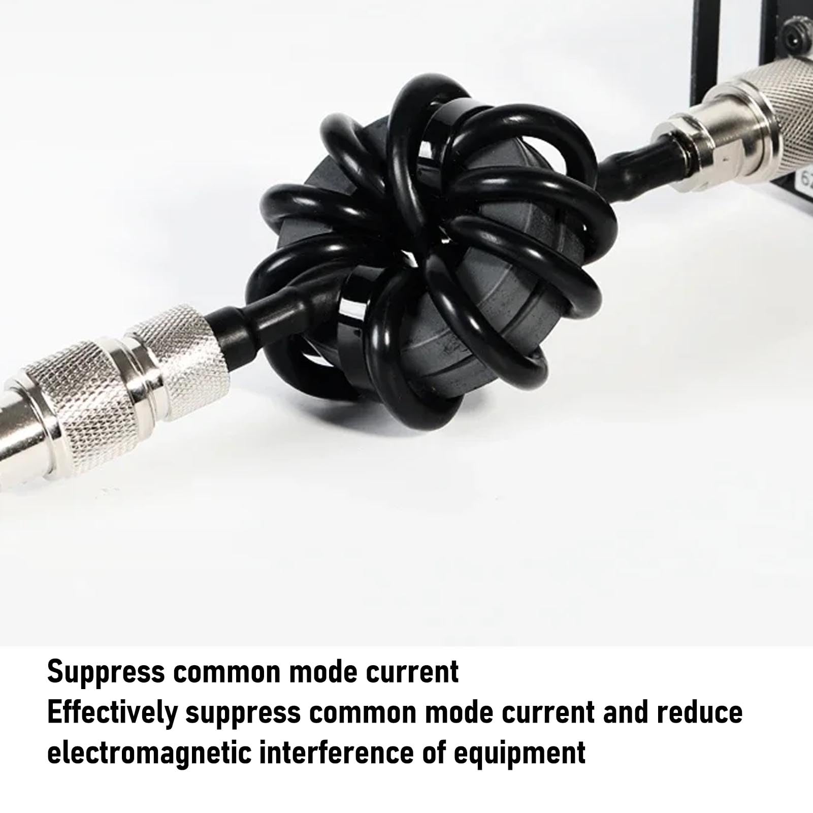 Tosuny EM25 Shortwave Choke Balun, Filtro de Ruido RF de 1.8-30MHz con PL-259 Al Conector SO-239, Choke de Modo Común Pep de 100W para la Comunicación de Antena de Radio Ham