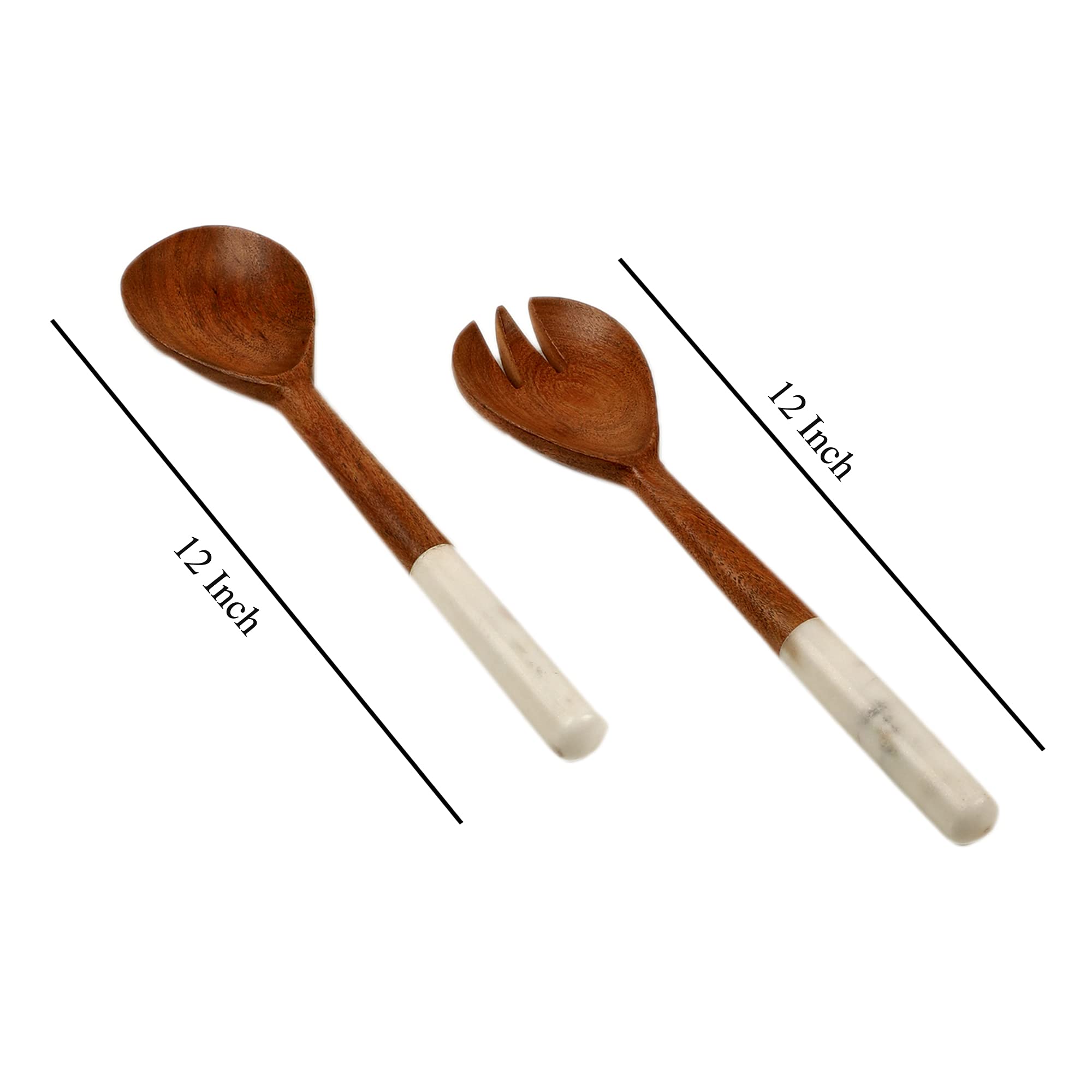 NikkisPride Salad Server with Marble Handle Set of 02 3