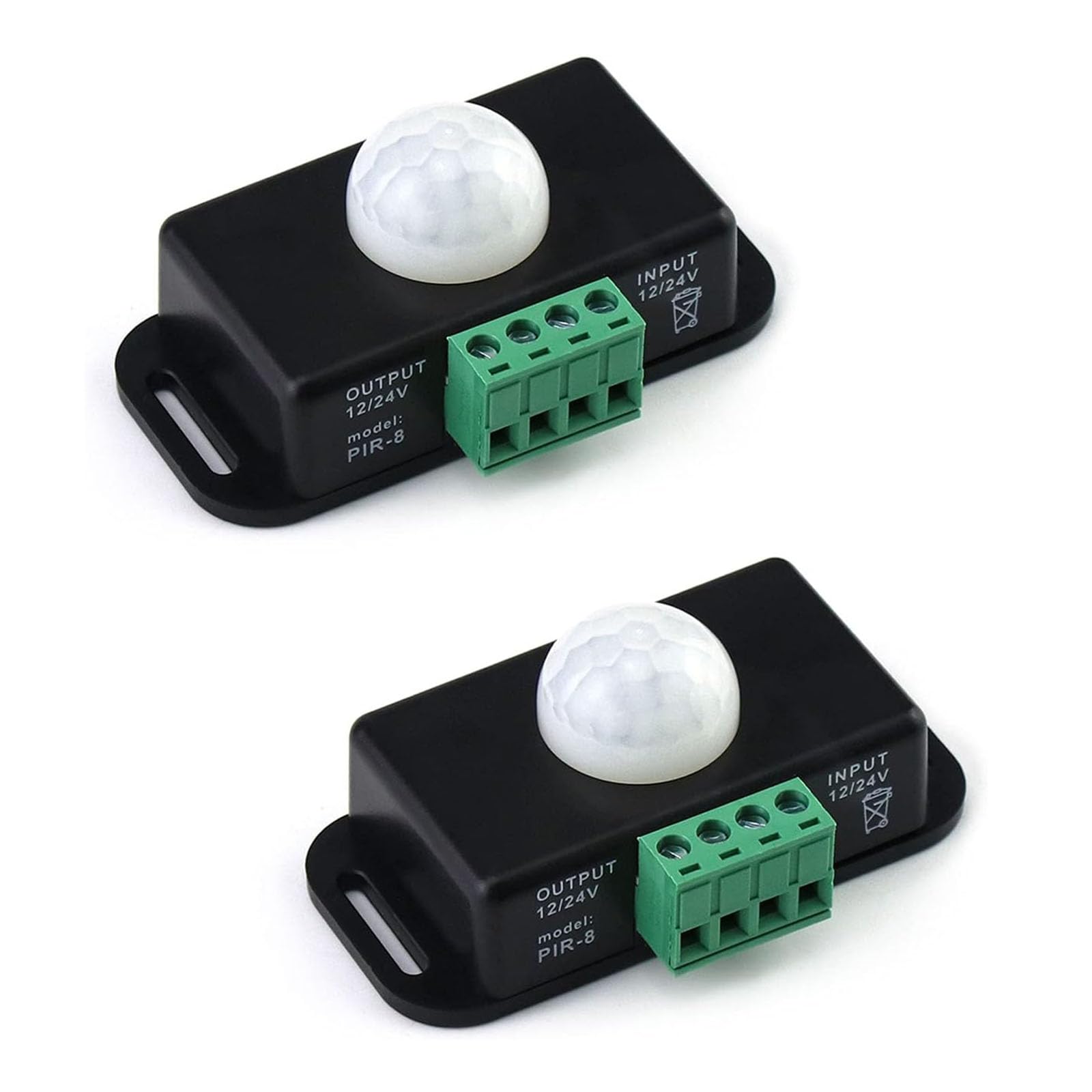Motion Sensor Switch Infrared Detection Controller Motion Sensor 12V-24V Infrared Human Body Sensor Switch 2 Pack