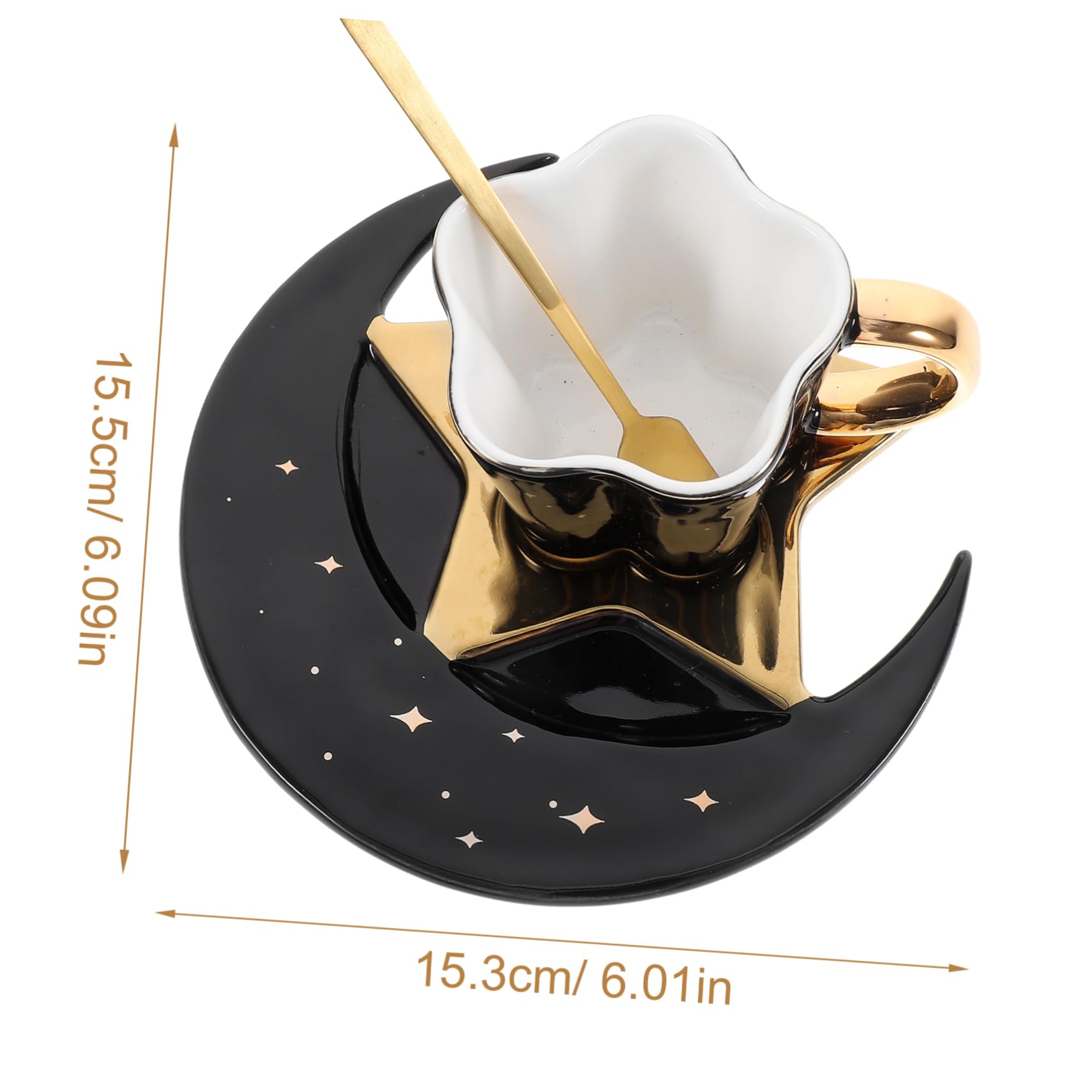 Amazon | KICHOUSE 120mlセラミックコーヒーカップと星月ソーサー
