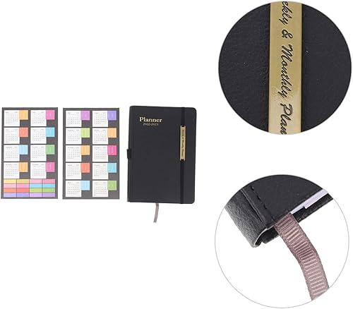 Miniatura 5 de Agenda de estilo inglés, planificador escolar, cuaderno de oficina, negocios, bloc de notas, cubierta de cuero PU