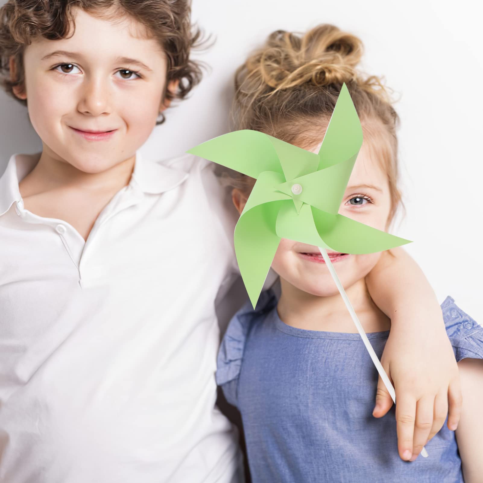COHEALI Molinillos de Viento de Papel para Niños 8 Piezas Colores Mezclados para Manualidades Creativas Montaje y Dibujo Juguetes Educativos para Fiestas y Actividades Familiares