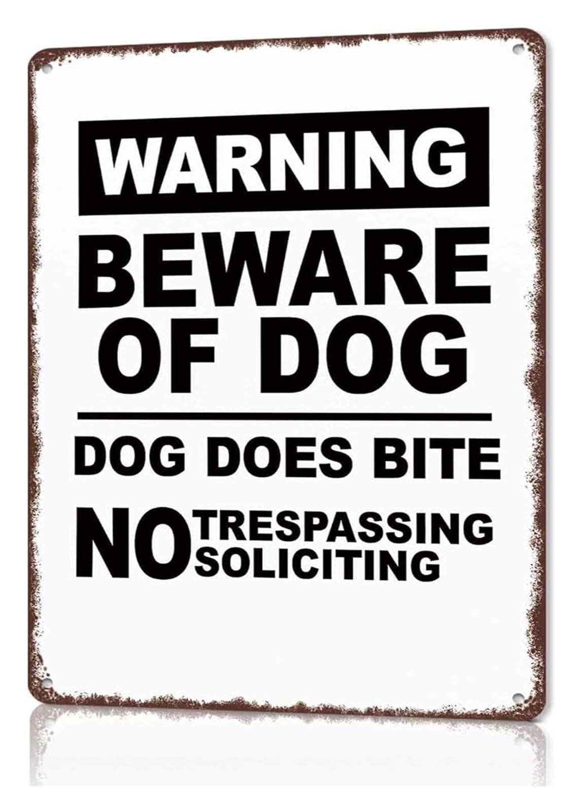 PKNVKZIDK Dog On Premises Metal Sign Beware Of Dog Bite For House Front Door Porch Intruder Deterrent Legal Notice Decor 8 X 12 inch